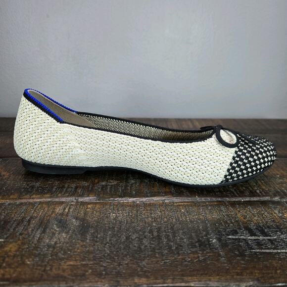 NEW Rothys The Ballet Flat Bow Womens 5 Flats Slip On Ballet Shoes Cream - Picture 8 of 11